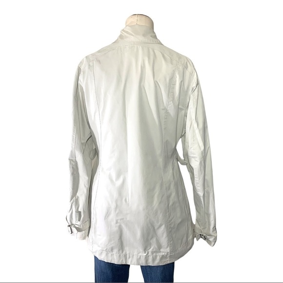 𝅺columbia Byron Bay Sportwear Beige Rain Jacket Ajustable Waist Zippered Coat - Picture 5 of 15